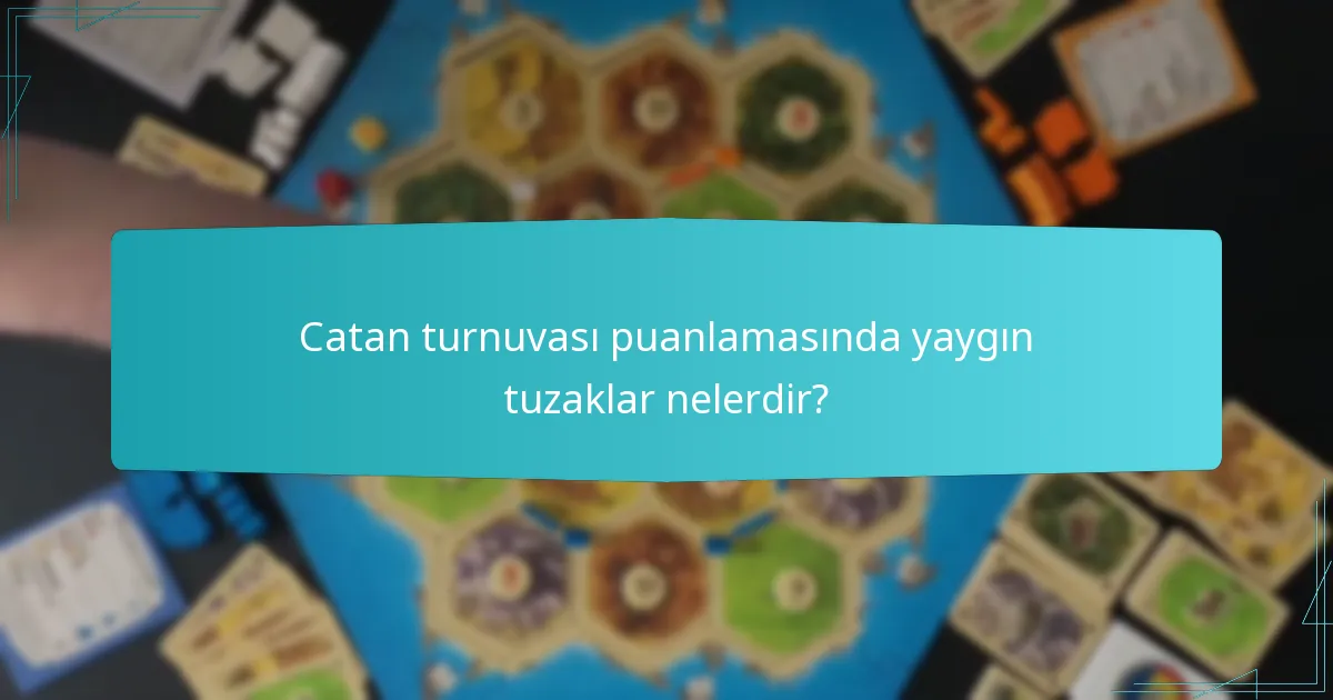 Catan turnuvası puanlamasında yaygın tuzaklar nelerdir?