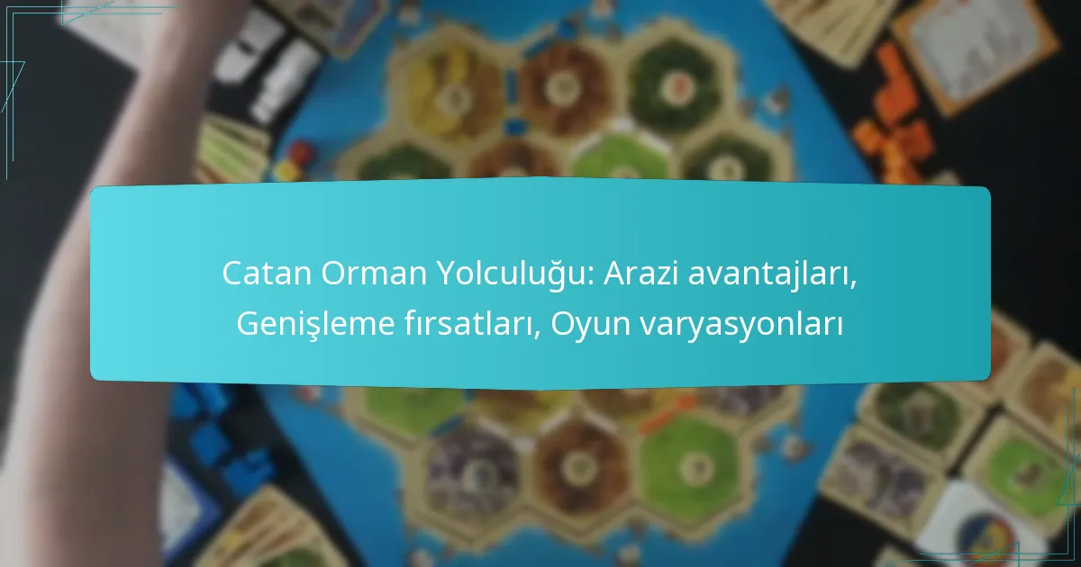 Catan Orman Yolculuğu: Arazi avantajları, Genişleme fırsatları, Oyun varyasyonları