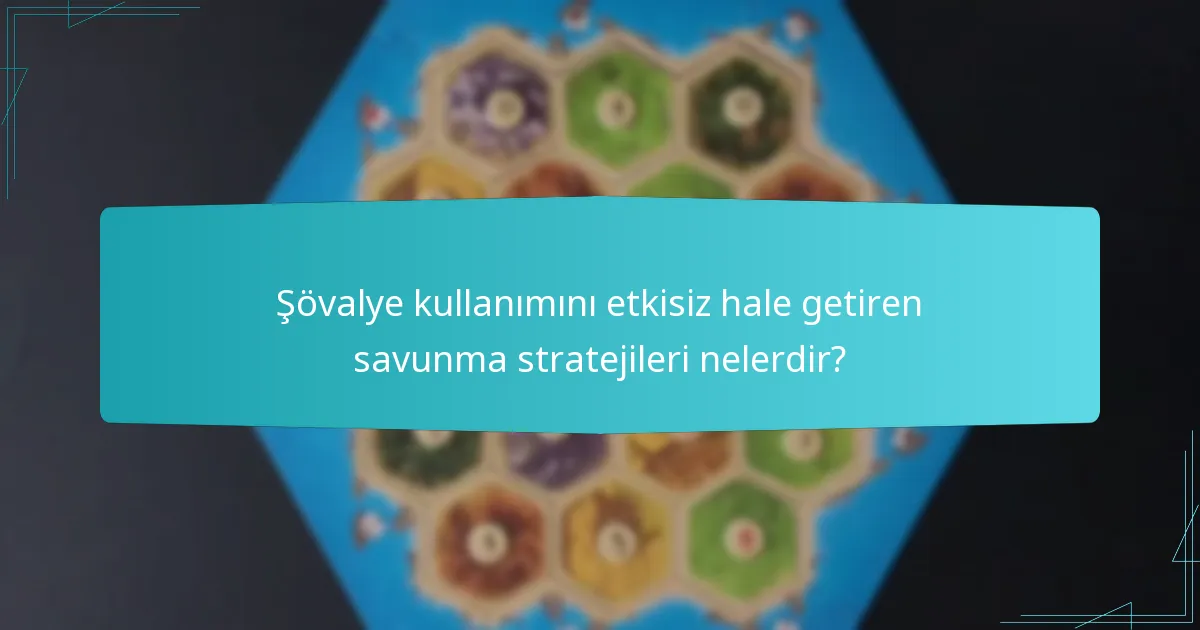 Şövalye kullanımını etkisiz hale getiren savunma stratejileri nelerdir?